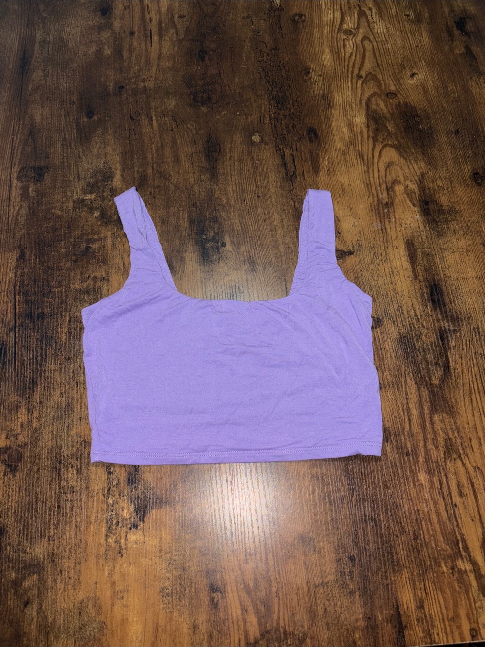 Fashion Nova Lavender Square Neck Crop Top